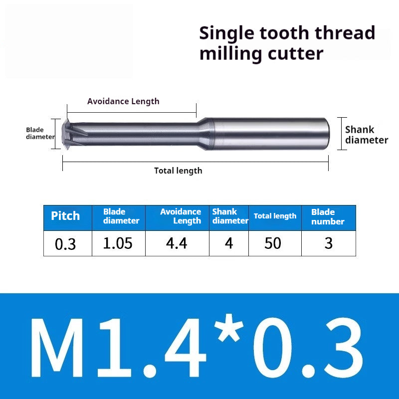 2034-65° three-tooth thread milling cutter, tungsten steel alloy end mill, tooth milling cutter, three-edged coating, M2M3M4M6 CNC cutter Shandong Denso Pricision Tools Co.,Ltd.